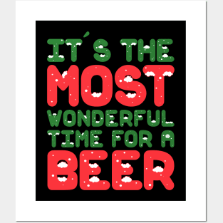 IT'S THE MOST WONDERFUL TIME FOR A BEER Posters and Art